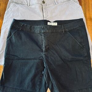 AVA & VIV Black and Blueish Gray Women’s Shorts 9in Inseam